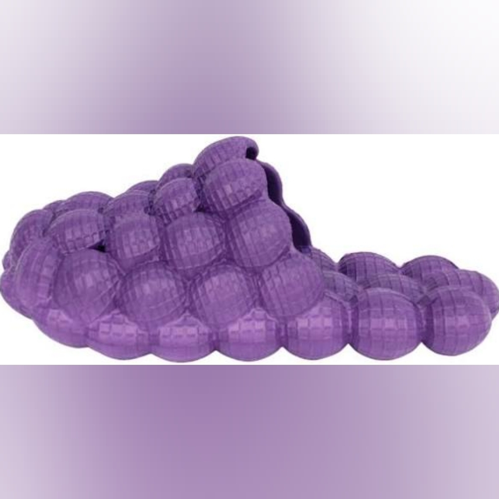 Purple Bubble Massage Slippers/Slides - Picture 5 of 9